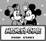 Mickey's Dangerous Chase title screen for GameBoy